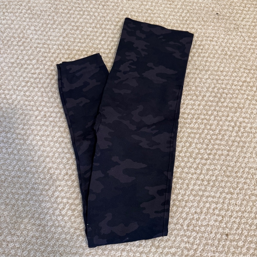SPANX Black Camouflage Leggings